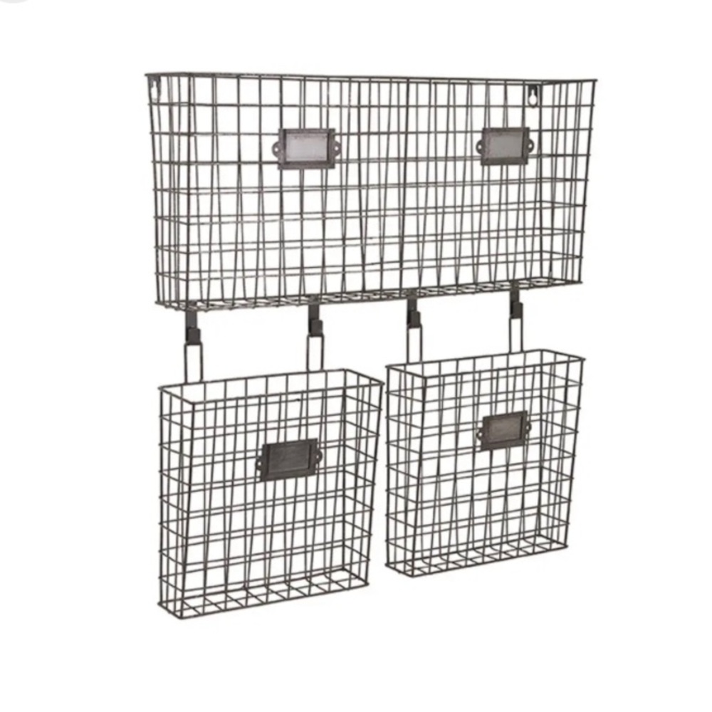Large Metal Wire Mail Magazine Letter Organizer Rack